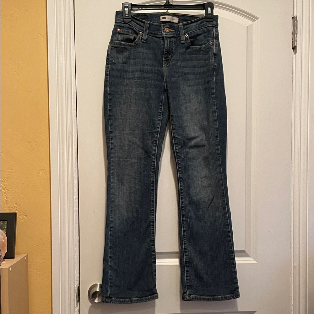Levi's 528 Curvy Bootcut Women's Short/Petite Jeans in Dark Blue